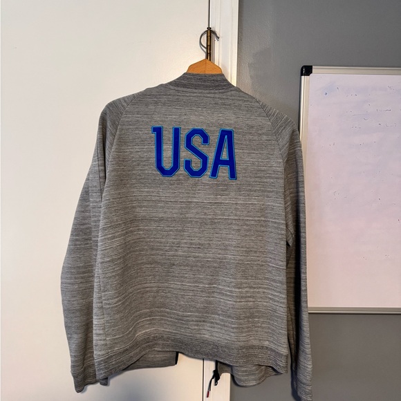 Nike Heather Gray Zip-Up Jacket USA soccer tech fleece - Picture 3 of 3